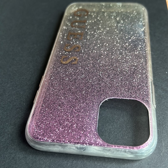 GUESS💫 Gold Pink Glitter Gradient Case /Cover iPhone 11 Pro - Picture 7 of 12